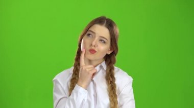 Liseli kız shes akıllı sanıyor. Yeşil ekran