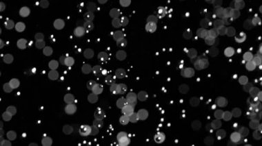 Siyah arka plan üzerine izole su hava kabarcıkları kapatın. Ağır çekim