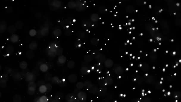 Vattendroppar bubblor på en mörk bakgrund. Slow motion — Stockvideo