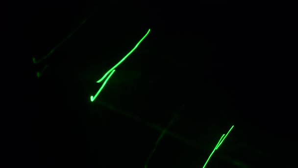 Абстрактное изображение зелёного лазера — стоковое видео