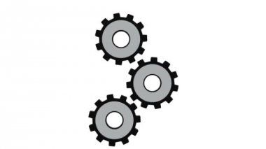 Üç iplik sinekler vites. Beyaz arka plan. Alfa kanalı