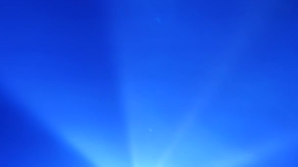 Disco background multicolored light spotlights rays in smoke — Stock Video