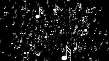 Aanimated arka plan müzik notaları ile. Siyah arka plan