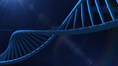 Dijital illüstrasyon dna yapısı. Mavi arka plan