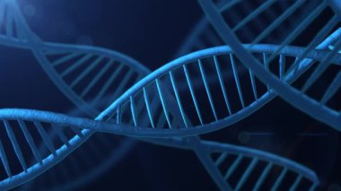 Çok mavi dijital dna yapıları. Mavi arka plan