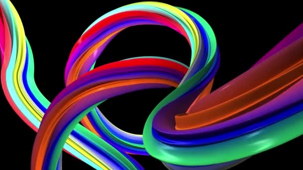 Ligne colorée abstraite. Fond noir 