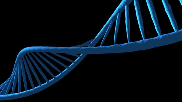 Estrutura digital do ADN da ilustração. Fundo preto — Vídeo de Stock