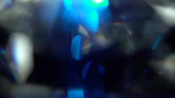 Lumières abstraites en fond Bokeh blanc et bleu — Video