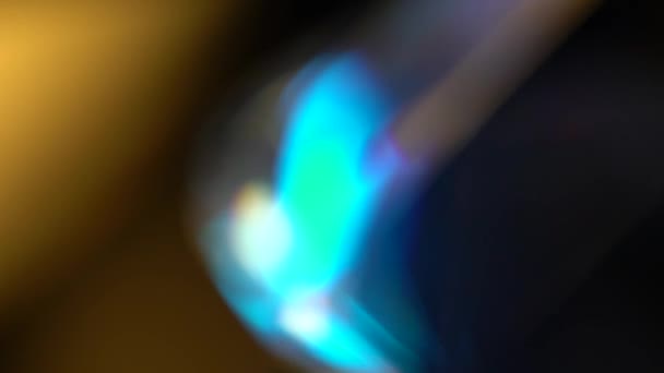 Abstract lights bokeh in blauw groen en geel. Oranje achtergrond — Stockvideo