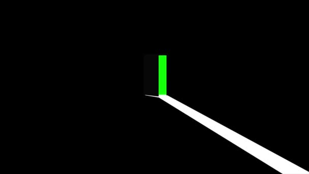 Riktiga dörren animation öppning med grön skärm — Stockvideo