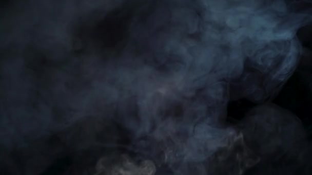 Blue steam, vapor on a black background,, Stock Video