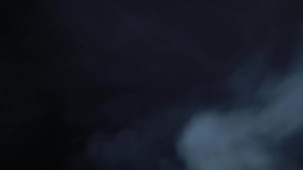 本物のライブ アクション黒の背景上の煙 — ストック動画