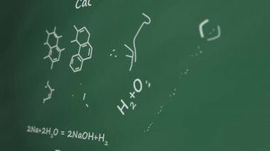 Öğe molekül bağı yeşil duvar içinde Kimya teorisi denklemi