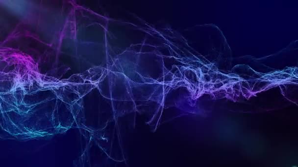 神経叢抽象的な背景の粒子の幾何学的な線 — ストック動画