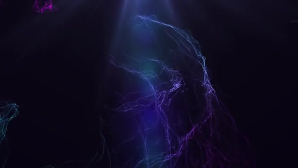 神経叢抽象的な背景の粒子の幾何学的な線 — ストック動画