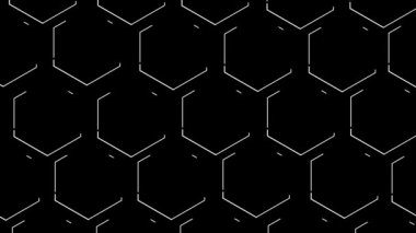 Petek birçok şekli beyaz satır taşır ve noktalı çizgi sonunda. Siyah arka plan