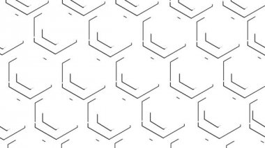 Çift Kişilik arı peteği altıgenler siyah çizgilerle vurgulanır. Beyaz arka plan