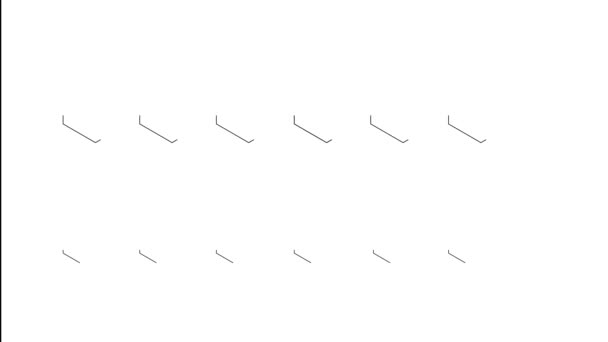 Honingraat wordt gevormd van geometrische lijnen en is niet volledig geschilderd. Witte achtergrond — Stockvideo