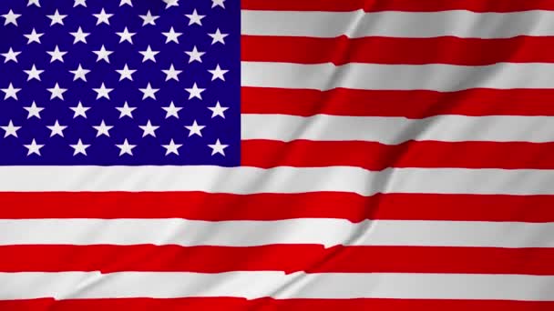 ABD Amerika Birleşik Devletleri bayrak animasyon 2 in 1 — Stok video