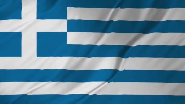 Animation of the Flag of Greece 2 in 1 — Stock Video