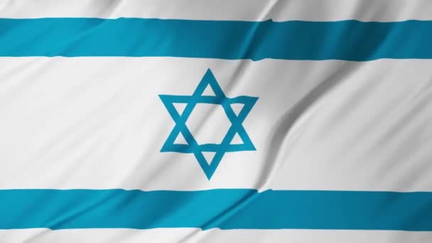 Lazo sin costuras de la bandera de Israel ondeando 2 en 1 — Vídeos de Stock