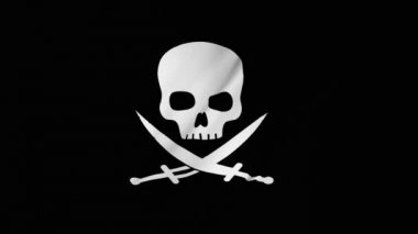 Korsan bayrağı Calico Jack Rackham bilgisayar animasyon 2 in 1