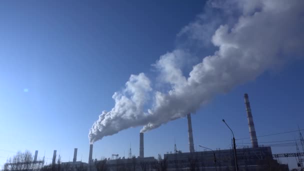 Contaminación del medio ambiente ambiente industrial. 001 — Vídeos de Stock