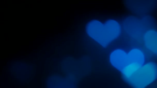 Saint-Valentin brillant coeur formes amour fond abstrait. Mouvement lent 