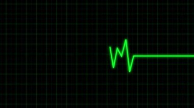 Yeşil dijital pikselli Ekg monitör