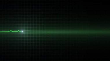 Animasyonlu Ekg kalp monitörü ekranı