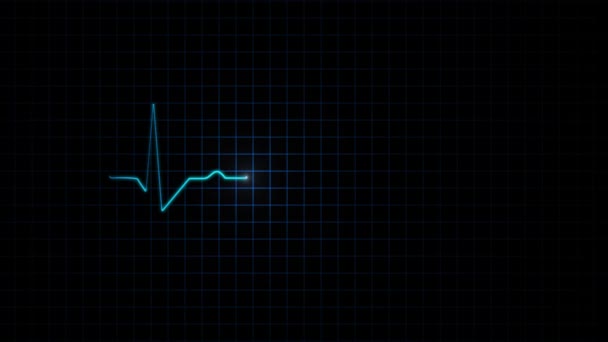 Eletrocardiograma animação pulso cardíaco — Vídeo de Stock