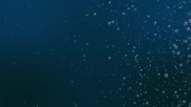 3d Aşağıdan yukarıya doğru hareket eden kabarcıkların animasyon dağılımı.