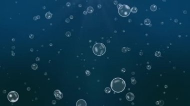 Oksijenin artımlı bir şekilde yukarı doğru hareket eden çizgi film animasyonu. Alfa kanallı