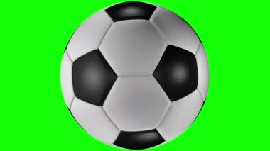 Sağa dönen mükemmel futbol topu 3d animasyon.