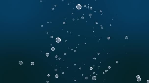 Loopable animáció a buborékok mozog felfelé a növekvő módon. — Stock videók