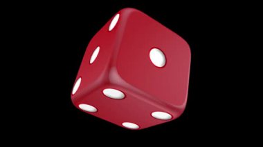 Kırmızı plastik zar siyah döngü gerçekleştirmek mümkün döner