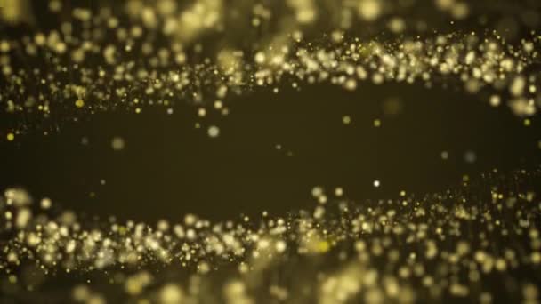 Two waves of gold dust — Stock Video