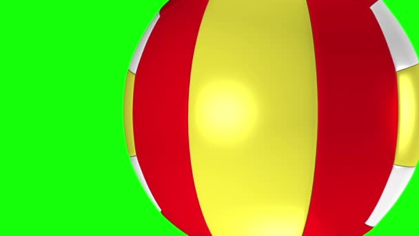 画面の中央に向かうバレーボールボールの3Dアニメーション. — ストック動画