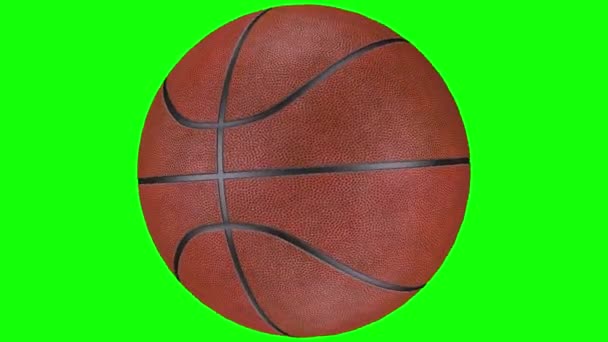 3D-Animation eines realistischen Basketballs, der nach rechts rollt. — Stockvideo