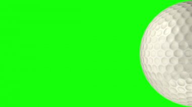 Şeffaf bir arka plan üzerinde haddeleme golf topu 3d animasyon.