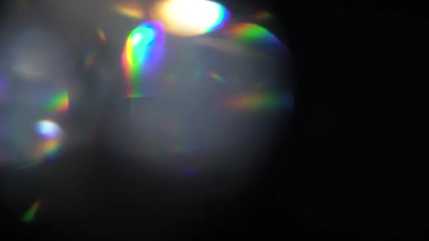 Objektív torzítások 4K Light Horizon, Bright Lens Flare villanások átmenetek, címek és overlay, Light impulzusok és fények. light leak in Ultra High Definition sötét háttérrel Real lencse flare — Stock videók