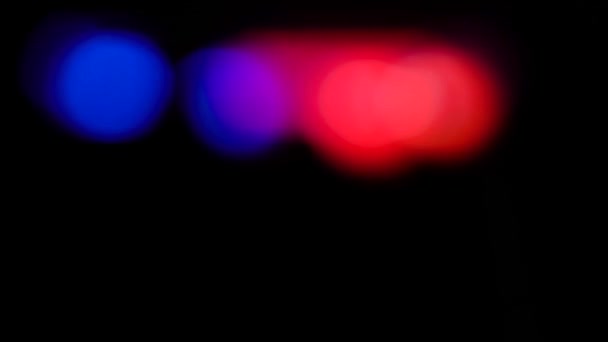 Set di luminose, colorate, spettrali perdite di luce sovrapposte in vetro - vere e proprie sovrapposizioni di vetro della fotocamera da bokeh rotonde a strisce dritte da utilizzare come sovrapposizione o transizione di scena. Luce rossa e blu . — Video Stock