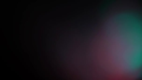 レンズフレアライトトランジションレンズフレアライトリークオーバーレイ。赤と緑のライト. — ストック動画
