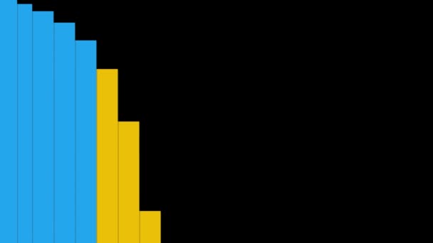 Graphismes abstraits colorés à 10 bouches transition au fond noir. Rendement 3D. Animation de boucle Cgi. — Video