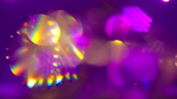 Multicolored light leaks background. Lens studio flare leak burst overlays. Natural lighting lamp rays bokeh effect. For compositing over your footage, stylizing video, transitions — Stock Video