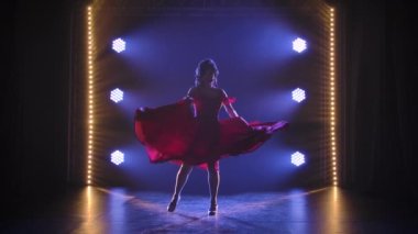 Karanlık bir stüdyoda, ışıkların önünde Arjantin flamenkosuyla dans eden ince bir dansçının silueti. Ağır çekimde bir dansçının zarif hareketleri..