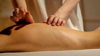 Spa salonunda sırt masajı. Rahatlama ve tazeleme üzerine odaklanmış rahatlatıcı bir masaj seansı yaşayın, stresi azaltmak ve sağlığınızı artırmak.
