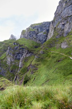 Transilvanya manzarası - Karpatya dağları. Güzel manzara, çarpıcı manzara.