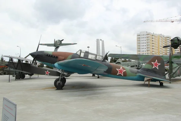 Open Air Museum Exhibition Complex Military Aviation Verkhnyaya Pyshma — Stock Photo, Image