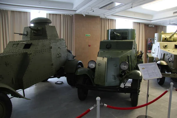 Museum Exhibition Complex Military Armored Vehicles Automotive Equipment Open Air — Stock Photo, Image
